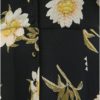 Čierne kvetované maxišaty s rozparkami Miss Selfridge