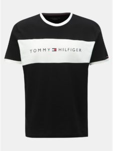 Čierne pánske tričko s potlačou Tommy Hilfiger