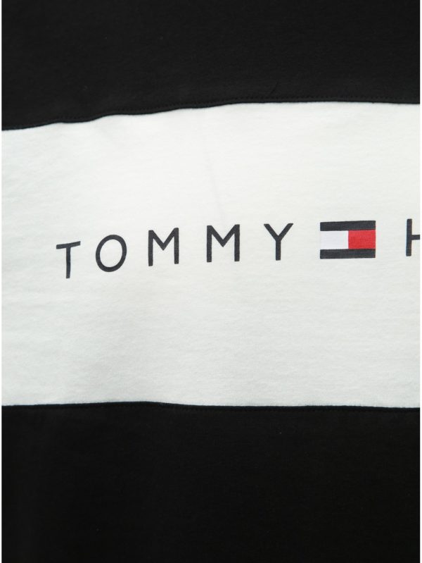 Čierne pánske tričko s potlačou Tommy Hilfiger