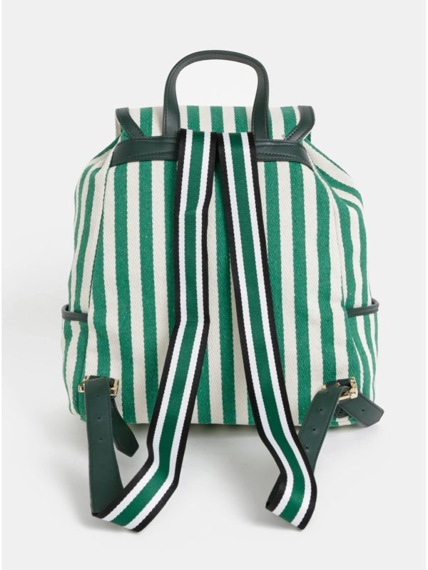 Krémovo–zelený pruhovaný batoh Paul's Boutique Cassandra