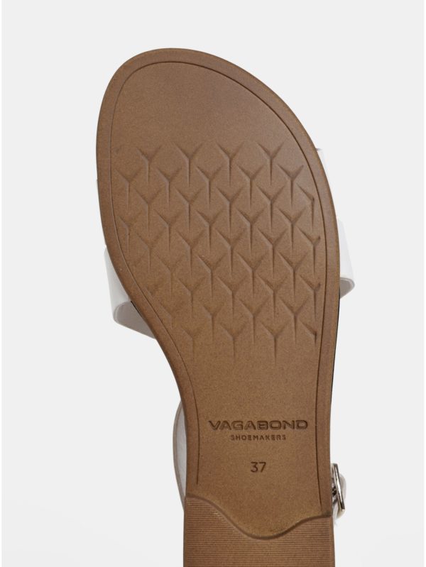 Biele dámske kožené sandále Vagabond Tia