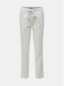 Biele ľanové nohavice M&Co