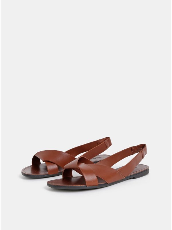 Hnedé dámske kožené sandále Vagabond Tia