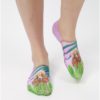 Svetlofialové dámske vzorované ponožky XPOOOS