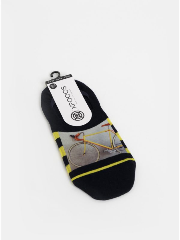 Čierne pánske vzorované ponožky XPOOOS