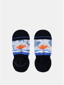 Tmavomodré pánske vzorované ponožky XPOOOS