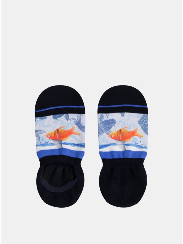 Tmavomodré pánske vzorované ponožky XPOOOS