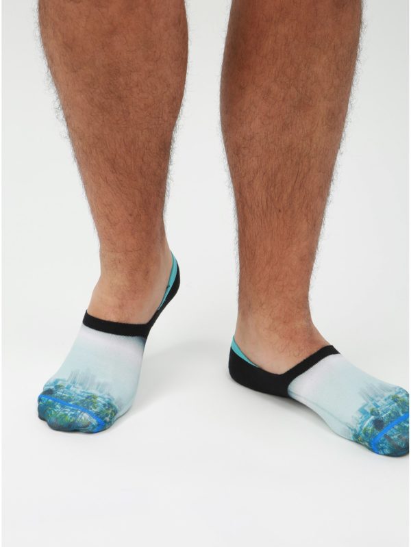 Modré pánske vzorované ponožky XPOOOS