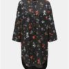 Čierne kvetované košeľové šaty Maloja Fontana