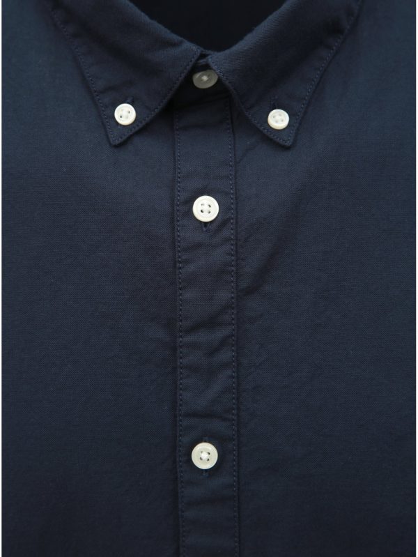 Tmavomodrá slim fit košeľa Jack & Jones Logo