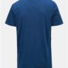 Modré melírované regular fit tričko s prímesou ľanu Jack & Jones Tuco