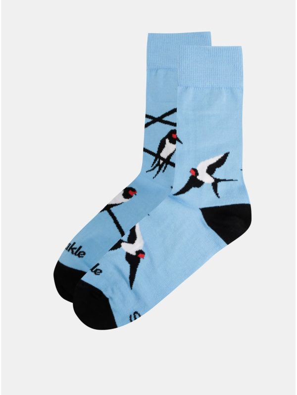 Modré vzorované ponožky Fusakle Lastovička