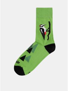 Zelené vzorované ponožky Fusakle Datel