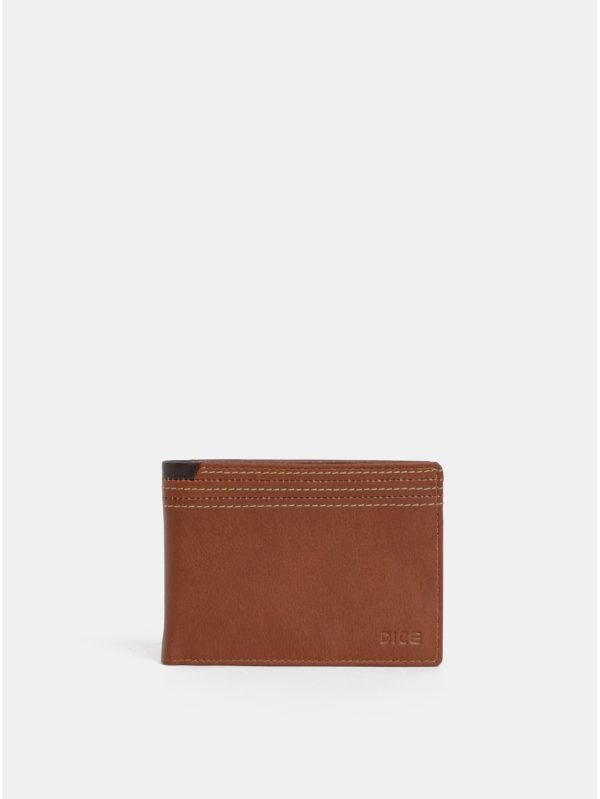 Hnedá pánska kožená peňaženka Dice Coble