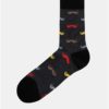 Tmavosivé vzorované ponožky Fusakle Fúzač moderný