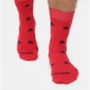 Červené vzorované ponožky Fusakle Hviezda imperialista
