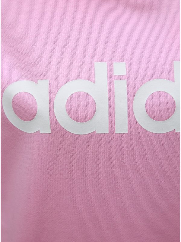 Ružová dámska mikina s potlačou adidas CORE