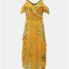 Žlté kvetované šaty s volánmi Dorothy Perkins