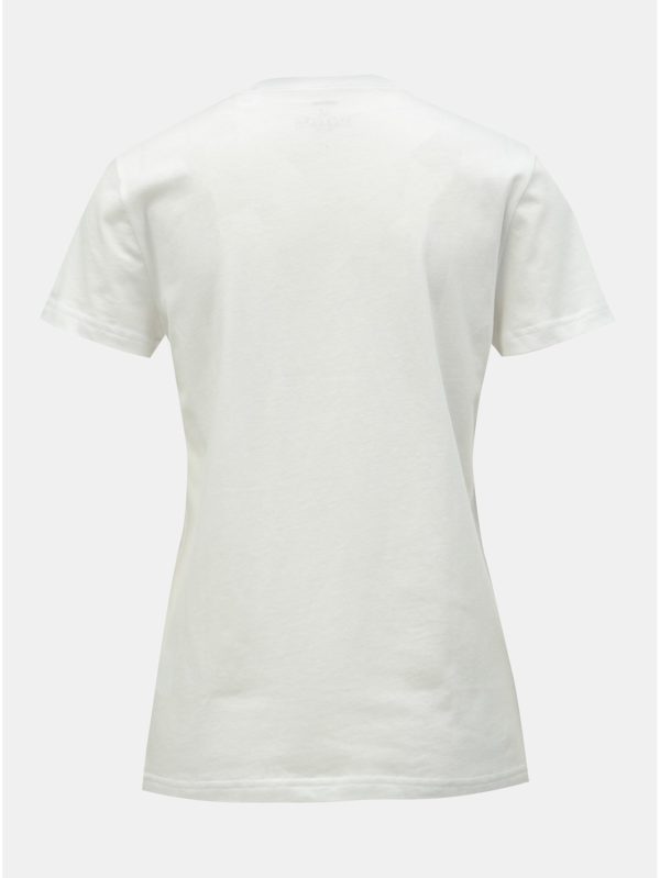 Biele dámske slim fit tričko s potlačou adidas CORE