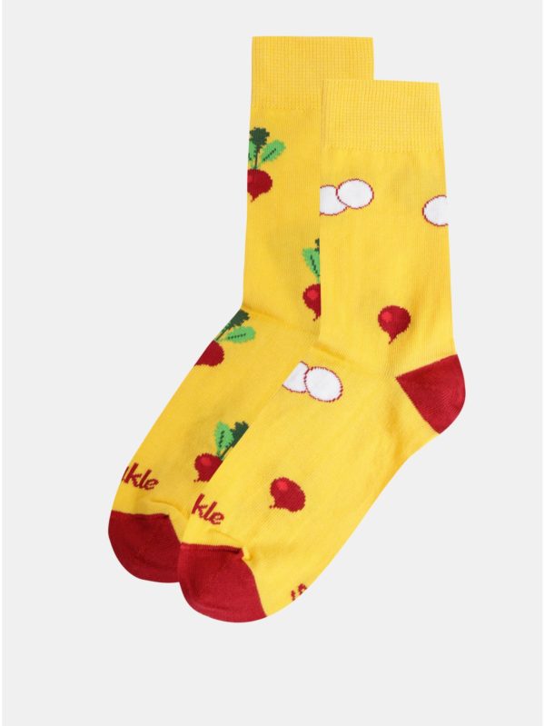 Žlté vzorované ponožky Fusakle Reďkvička