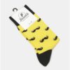 Žlté vzorované ponožky Fusakle Fúzač žltý