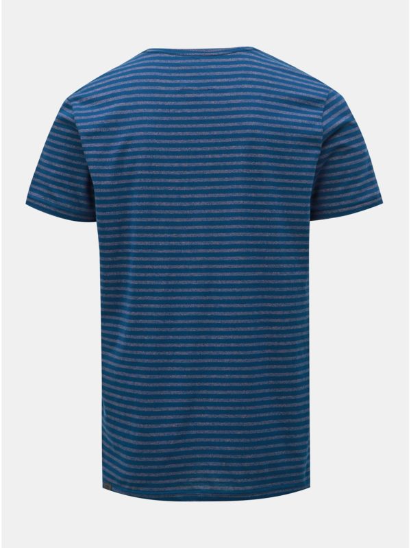 Tmavomodré pánske pruhované tričko Ragwear Paul Stripe Organic