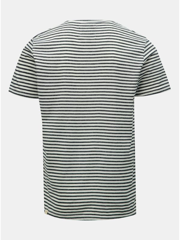 Čierno–biele pánske pruhované tričko Ragwear Paul Stripe Organic