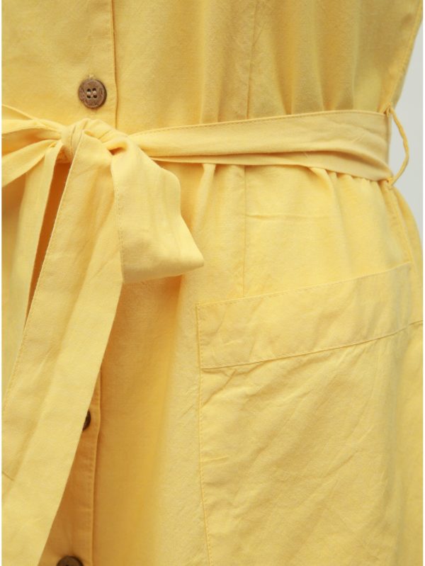 Žlté košeľové šaty VERO MODA Abena