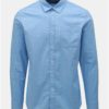 Modrá melírovaná slim fit košeľa Jack & Jones Caleb