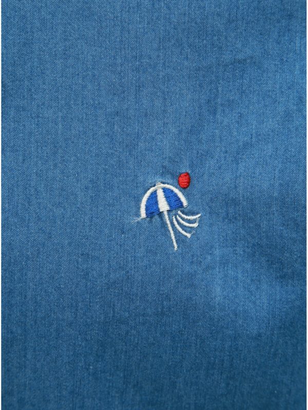 Modrá rifľová košeľa s výšivkou Jack & Jones Surf