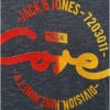 Tmavomodré tričko s potlačou Jack & Jones Mick