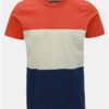 Modro–oranžové tričko Selected Homme Kiyoshi