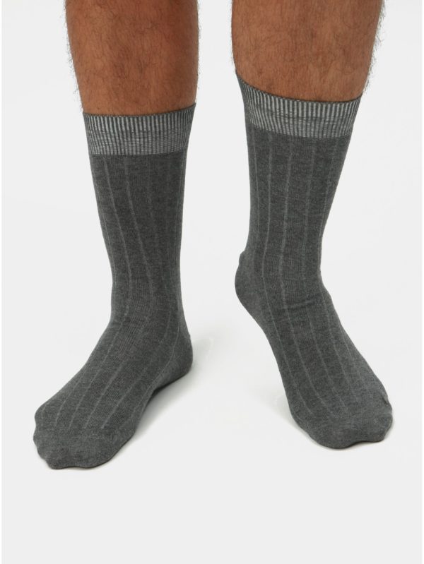 Balenie troch párov sivých ponožiek Selected Homme Pete