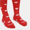 Červené vzorované ponožky Fusakle Láska