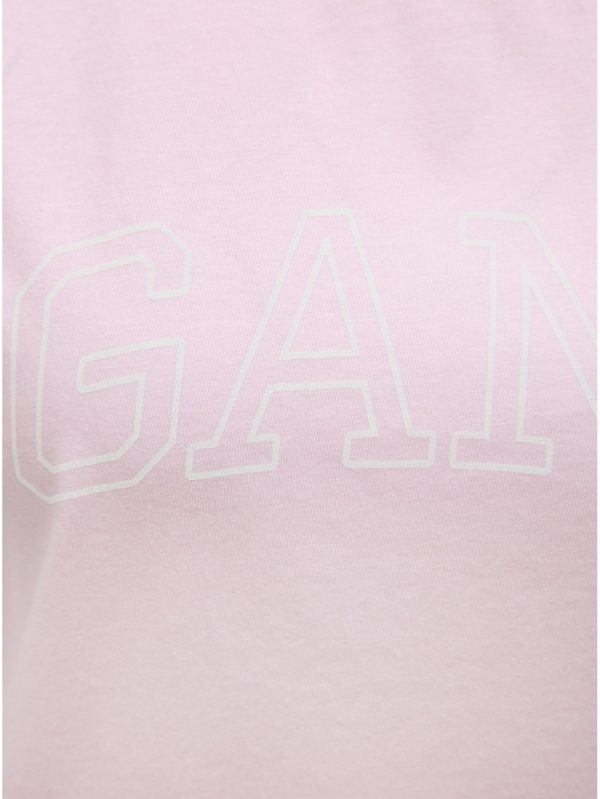Svetloružové dámske tričko s potlačou GANT