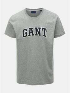 Sivé tričko s potlačou GANT