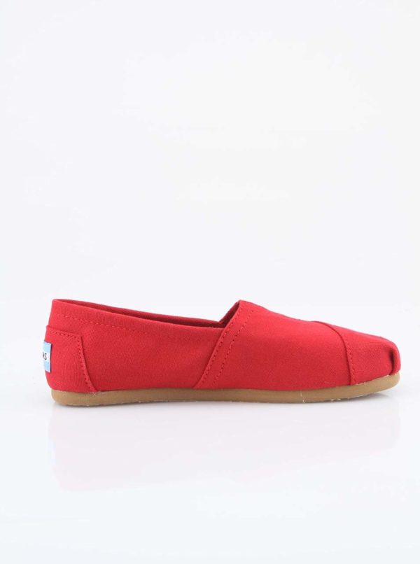 Červené pánske loafers TOMS Canvas Classic