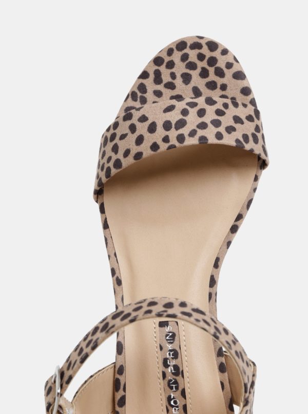 Béžové sandále s gepardím vzorom Dorothy Perkins