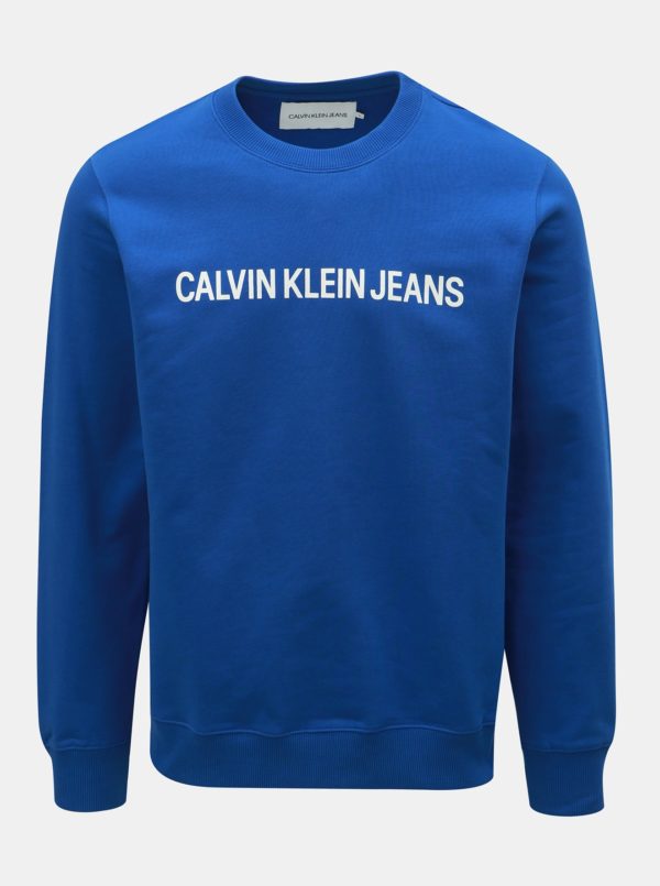Modrá pánska mikina Calvin Klein Jeans