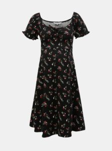Čierne tehotenské kvetované šaty Dorothy Perkins Maternity