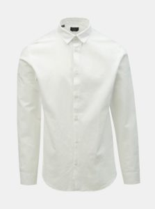 Biela regular fit košeľa s prímesou ľanu Selected Homme Reglinen
