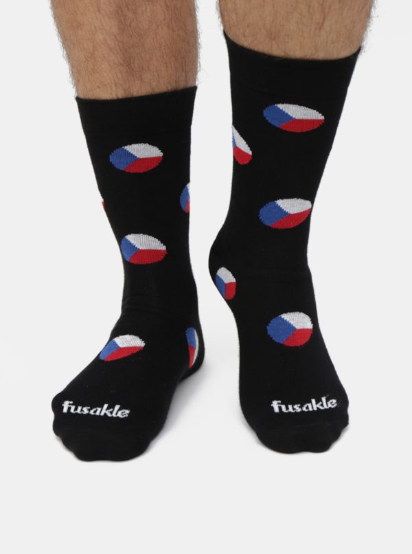 Čierne hokejové ponožky Fusakle Gulickar CZ