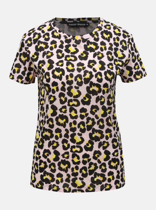 Ružové tričko s leopardím vzorom TALLY WEiJL