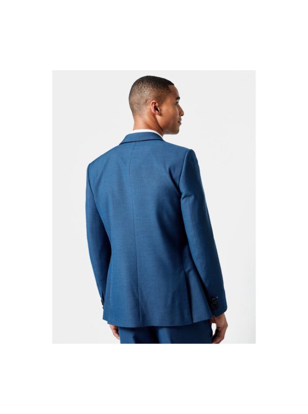 Modré oblekové slim fit sako Burton Menswear London