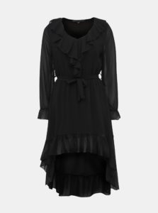 Čierne šaty s volánom Mela London