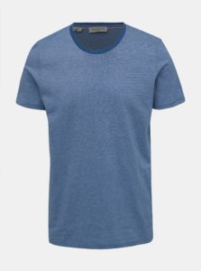 Modré vzorované tričko Selected Homme Pete