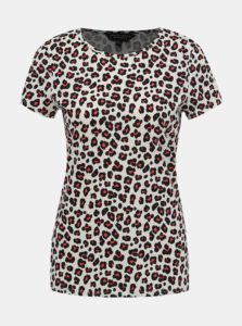 Čierno–biele tričko s leopardím vzorom Dorothy Perkins
