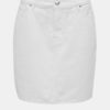 Biela rifľová sukňa Dorothy Perkins