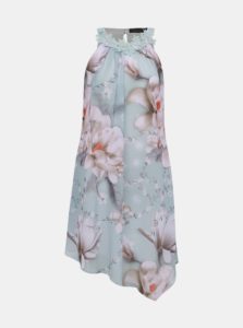 Svetlomodré kvetované asymetrické šaty Dorothy Perkins