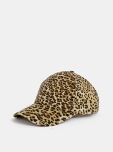 Hnedá dámska šiltovka v semišovej úprave s leopardím vzorom Haily´s Laila